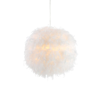Stork 19" Feather Metal Adjustable LED Pendant - JONATHAN Y